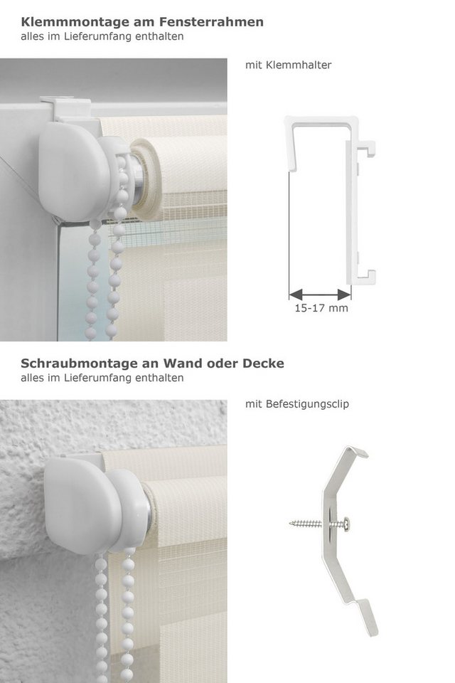 Rollo Trägerprofil Natur, LYSEL®, blickdicht, HxB 150x45cm – Bild 3 von 5