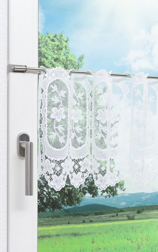 LYSEL® Scheibengardine Blumenliane (1 St), transparent, HxB 30x45cm – Bild 4 von 4