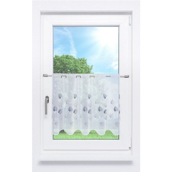 LYSEL® Scheibengardine Designblätter (1 St), transparent, HxB 50x48cm