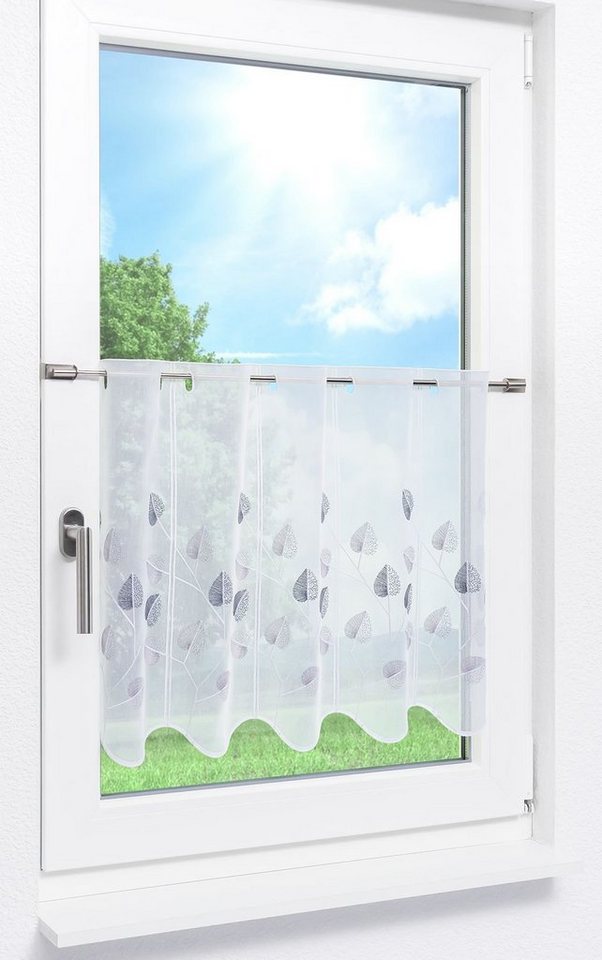 LYSEL® Scheibengardine Designblätter (1 St), transparent, HxB 50x48cm – Bild 2 von 4