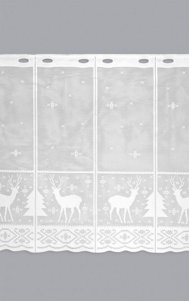 LYSEL® Scheibengardine Hirsch im Winterwald (1 St), transparent, HxB 50x45cm – Bild 3 von 4