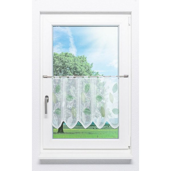 LYSEL® Scheibengardine Laubblätter (1 St), transparent, HxB 45x45cm