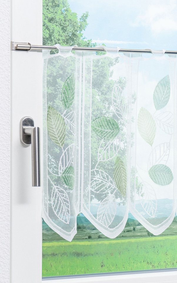 LYSEL® Scheibengardine Laubblätter (1 St), transparent, HxB 45x45cm – Bild 4 von 5