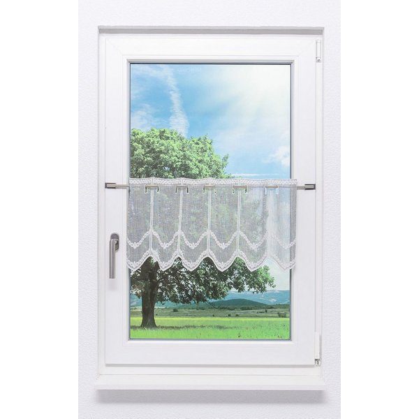 LYSEL® Scheibengardine Leinenlook (1 St), transparent, HxB 30x46.5cm