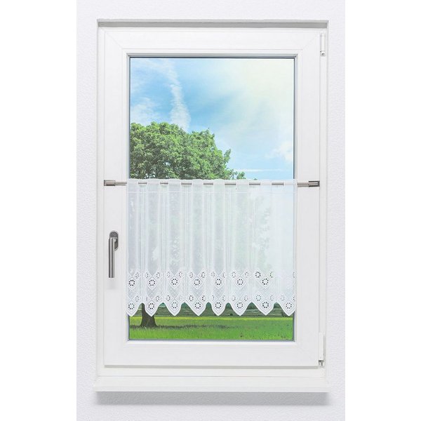 LYSEL® Scheibengardine Rautendesign (1 St), transparent, HxB 45x44cm