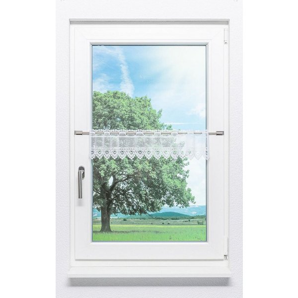 LYSEL® Scheibengardine Rustika (1 St), transparent, HxB 14x40cm