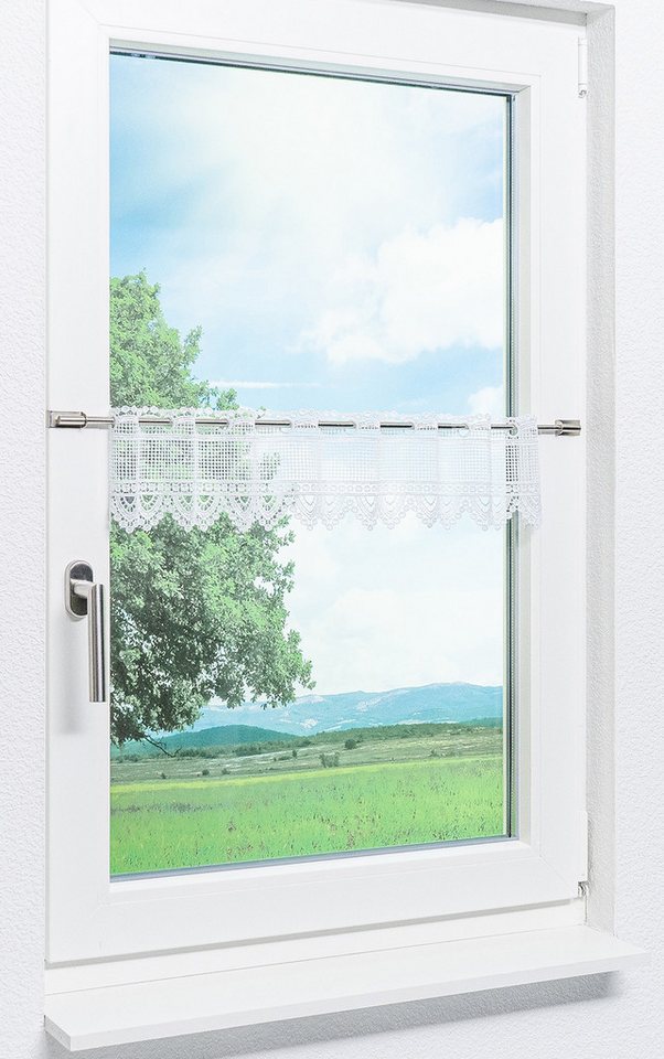LYSEL® Scheibengardine Rustika (1 St), transparent, HxB 14x40cm – Bild 2 von 5