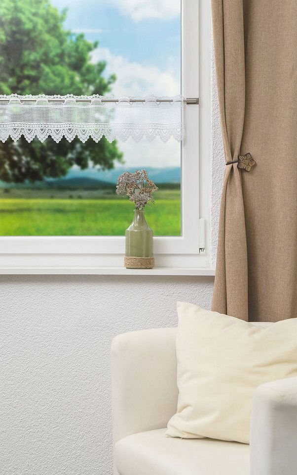 LYSEL® Scheibengardine Rustika (1 St), transparent, HxB 14x40cm – Bild 5 von 5