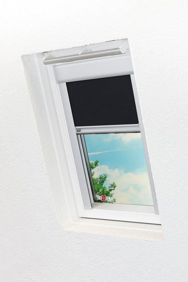 Verdunklungsrollo Dachfensterrollo abdunkelnd, LYSEL®, abdunkelnd, HxB 94x97.3cm – Bild 5 von 5