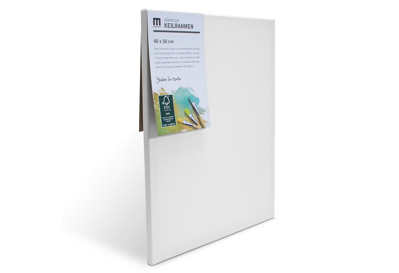 M MERCEO Leinwand Künstlerleinwand, Weiße Leinwand, Set zum Bemalen für Anfänger, 14er Set Leinwand (13x18 bis 40x50cm) Baumwolle auf Keilrahmen – Bild 4 von 5