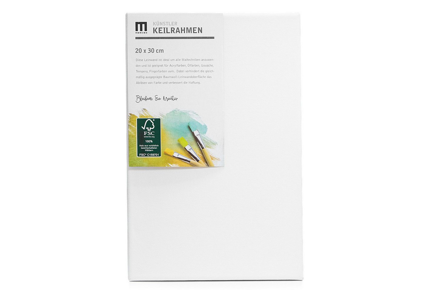 M MERCEO Leinwand Künstlerleinwand, Weiße Leinwand, Set zum Bemalen für Anfänger, 14er Set Leinwand (13x18 bis 40x50cm) Baumwolle auf Keilrahmen – Bild 5 von 5