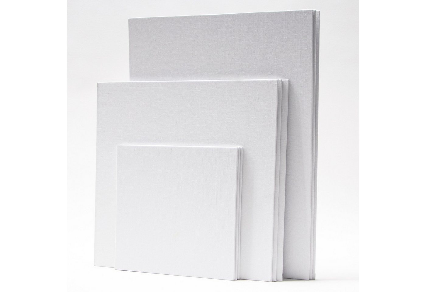 M MERCEO Leinwand Malkarton 28er Set, Weiße Leinwand zum Bemalen ohne Keilrahmen, 9er-Set Malkarton Malpappe (je 3 Stück 20x20cm, 30x30cm, 30x40cm) – Bild 4 von 5