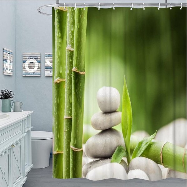 M&W DAS DESIGN Duschvorhang Shower curtains Anti schimmel Waschbar Duschvorhang grün 180x200