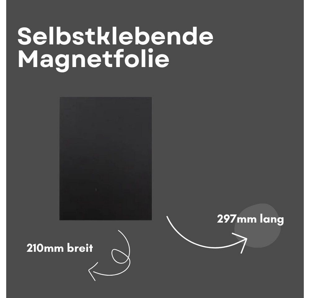MaajeeKuto Magnet Magnetfolie 0,6 mm DIN A4 mit 3M Selbstklebung stark Ferrit Magnet (1-St) – Bild 5 von 5