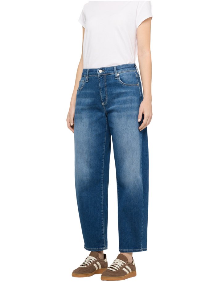 MAC 5-Pocket-Jeans blau,Casual,Baumwolle,Unifarben,Loose Fit,Hoch – Bild 3 von 5