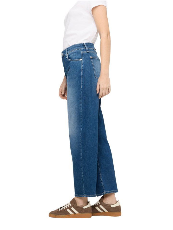 MAC 5-Pocket-Jeans blau,Casual,Baumwolle,Unifarben,Loose Fit,Hoch – Bild 4 von 5
