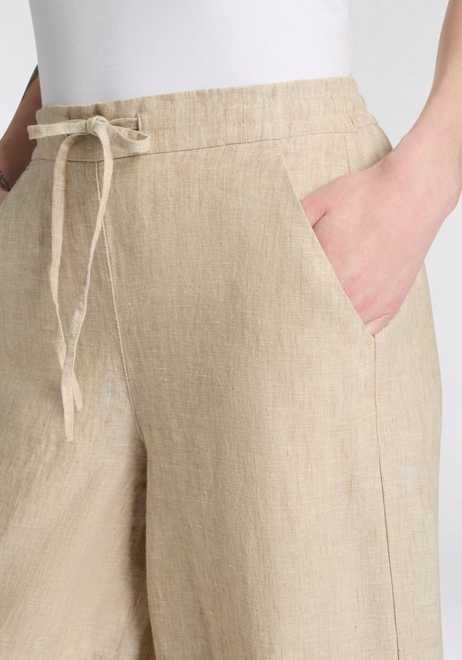 MAC Leinenhose gestreift mit Kordelzug – Bild 4 von 5