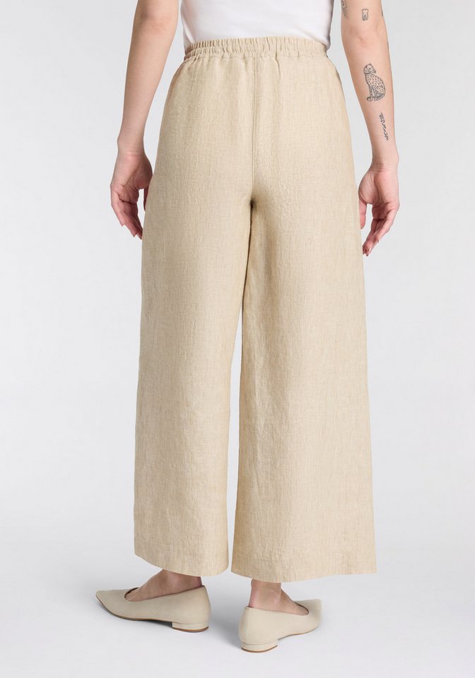 MAC Leinenhose gestreift mit Kordelzug – Bild 5 von 5