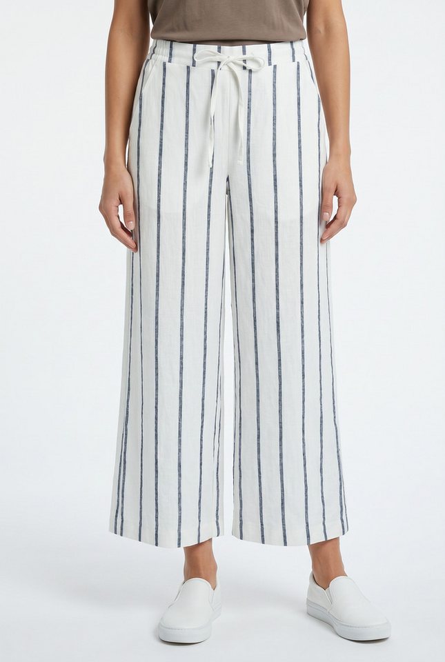 MAC Leinenhose gestreift mit Kordelzug – Bild 3 von 5