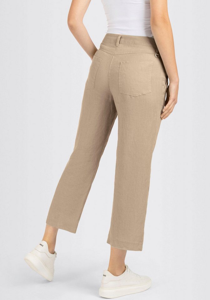 MAC Leinenhose NORA cropped Sommerhose temperaturausgleichend und angenehm auf der Haut – Bild 3 von 5