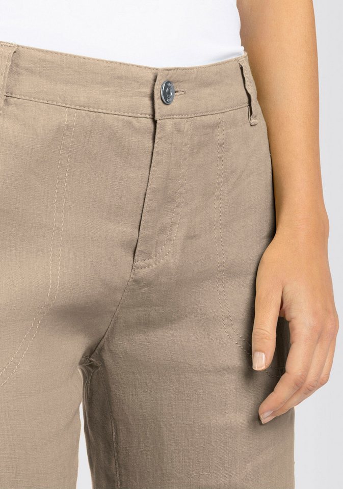 MAC Leinenhose NORA cropped Sommerhose temperaturausgleichend und angenehm auf der Haut – Bild 4 von 5