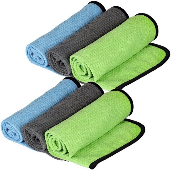 Mach1 Geschirrtuch 40x60 cm Premium Mikrofaser Glastücher mit 400g/m² in Profiqualität, (6-tlg., 6 Tücher)