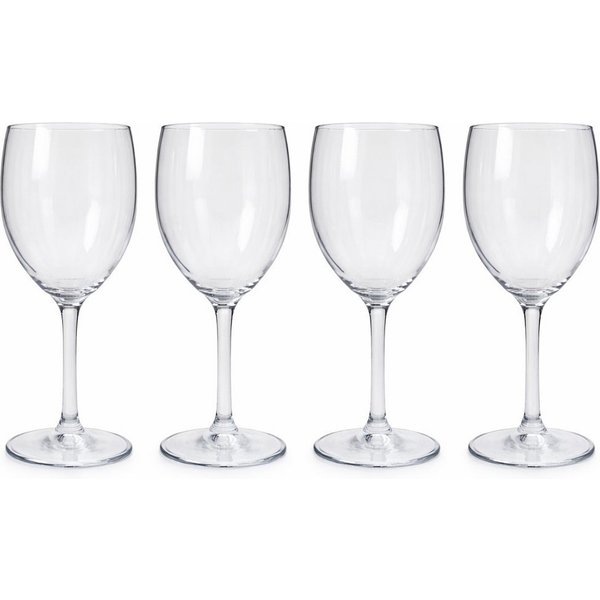 Mach1 Gläser-Set Trinkgläser 4er Set robuste Trinkgläser 290ml für Garten, Camping