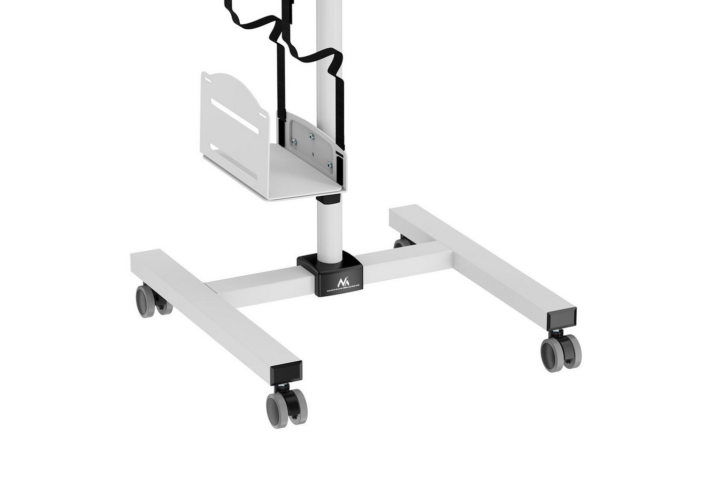Maclean Arbeitstisch MC-793 Mobiler Steh-Sitz-Arbeitsplatz auf Rollen für 17–32 Zoll, Monitorhalterung, PC-Halter, Tastaturablage, ergonomische Workstation – Bild 3 von 5