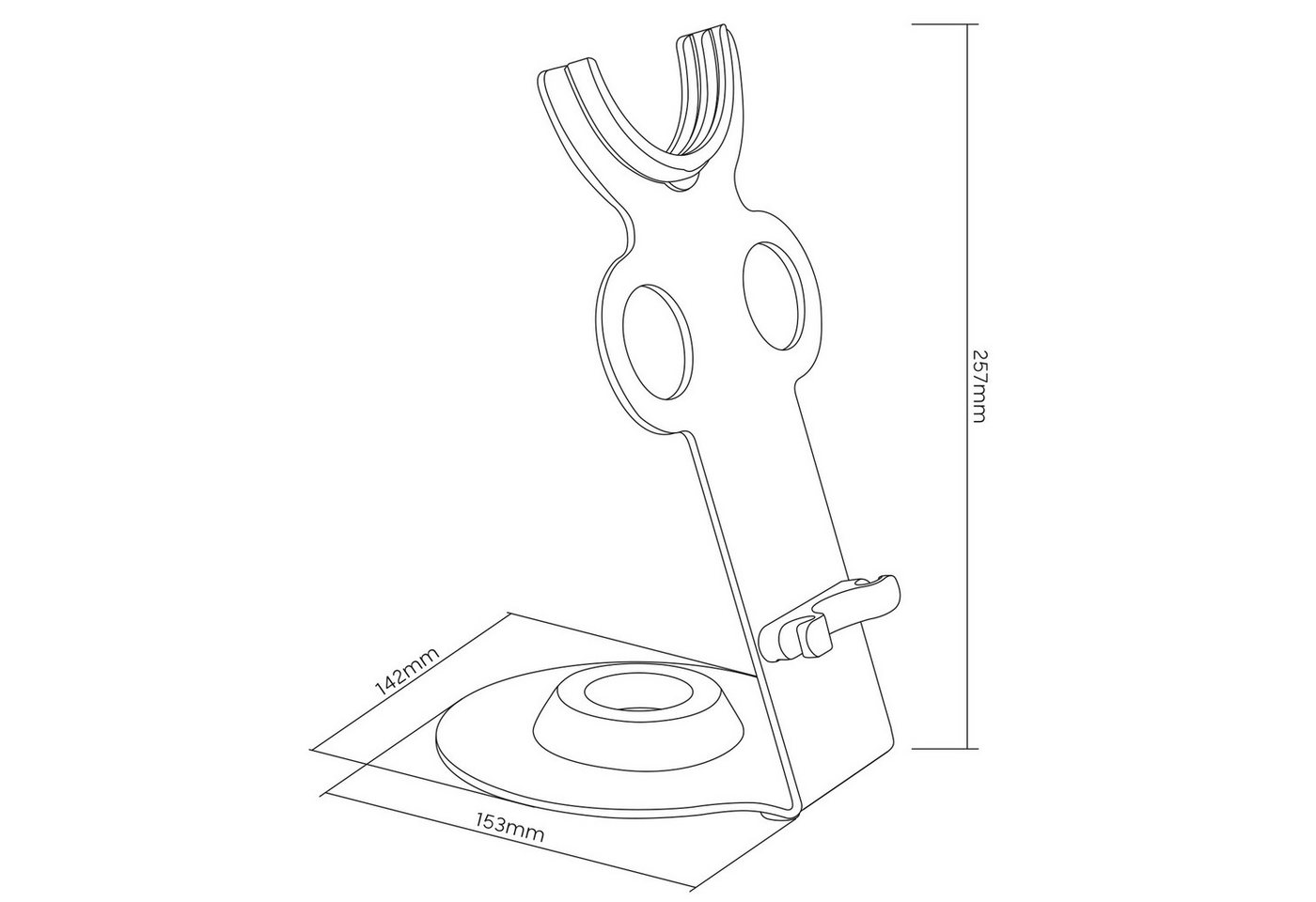 Maclean Haartrocknerhalter MC-973, (Supersonic Haartrockner Ständer) – Bild 5 von 5