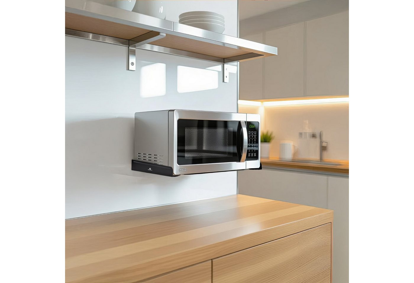 Maclean Halterung MC-807 Universal Mikrowellenhalter, (Für Grillofen, Kaffeautomat, Backofen, Drucker, DVD-Player uvm) – Bild 3 von 5