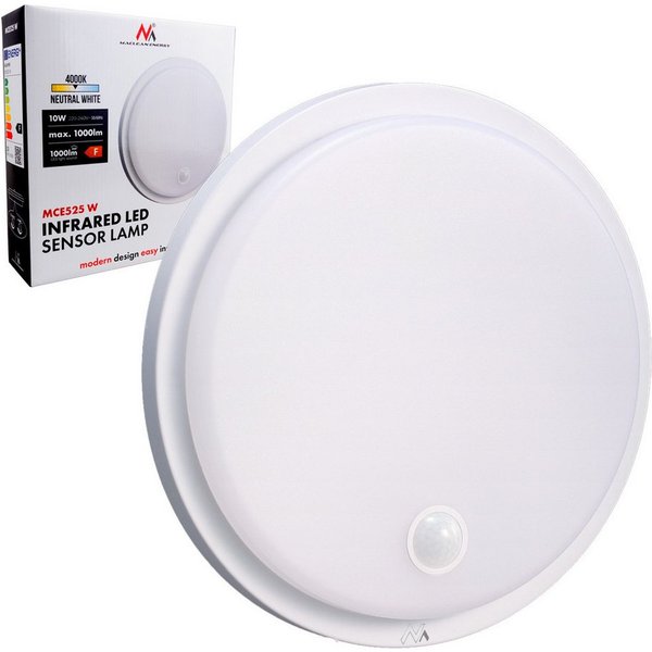 Maclean LED Außen-Wandleuchte mit PIR-Bewegungssensor MCE525, LED fest integriert, neutralweiß, 10 W, IP65, 1000 lm, neutrale Farbe