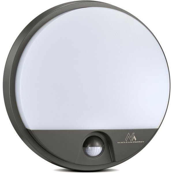 Maclean LED Deckenleuchte MCE291 LED Deckenleuchte Bewegungsmelder und Dämmerungssensor, LED fest integriert, Neutralweiß, IR Sensor Wandlampe für Flur, Keller,