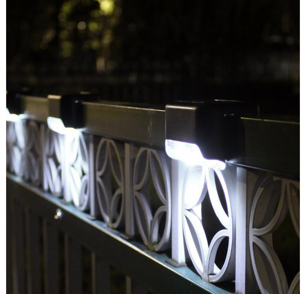 Maclean LED Solarleuchte MCE319, neutralweiß, Solar LED Lampe für Terrasse Treppe Zaun – Bild 2 von 5