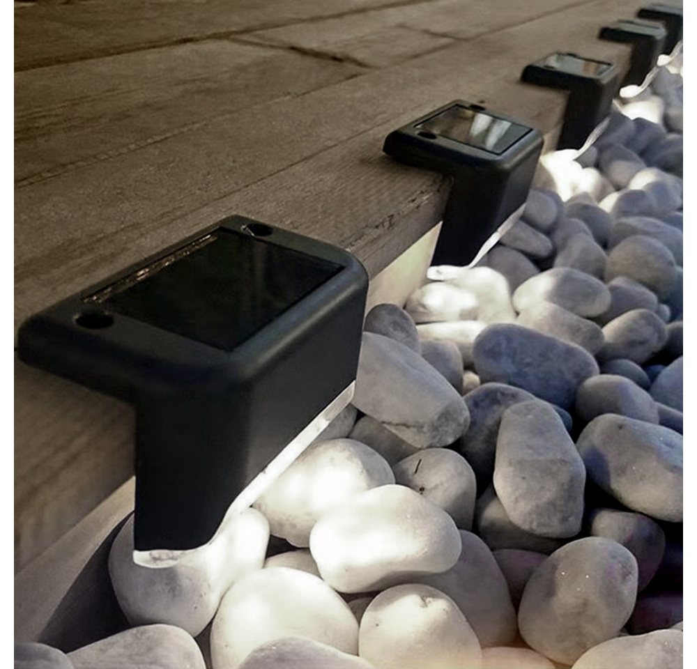 Maclean LED Solarleuchte MCE319, neutralweiß, Solar LED Lampe für Terrasse Treppe Zaun – Bild 3 von 5