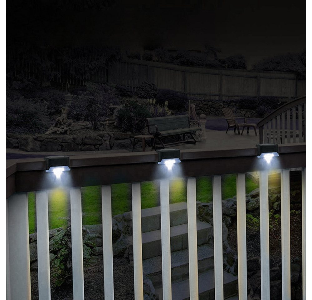 Maclean LED Solarleuchte MCE319, neutralweiß, Solar LED Lampe für Terrasse Treppe Zaun – Bild 4 von 5