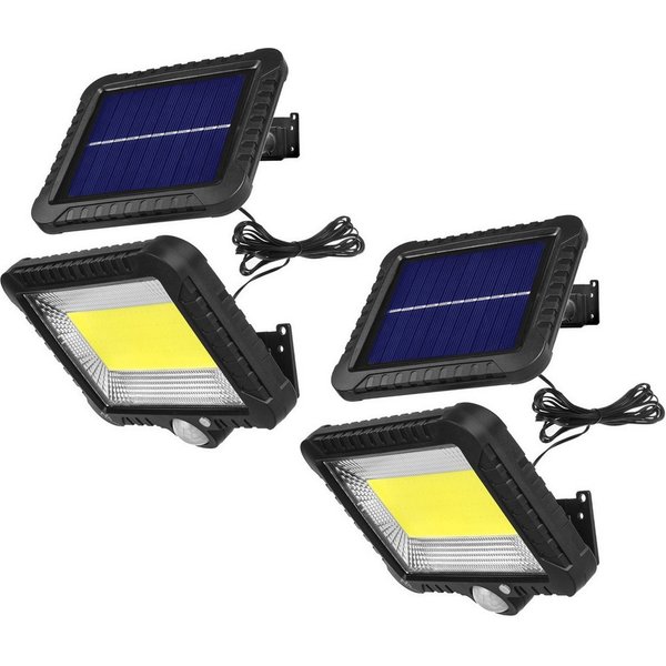 Maclean LED Solarleuchte MCE438, LED fest integriert, Tageslichtweiß, Solar LED Strahler mit Bewegungssensor