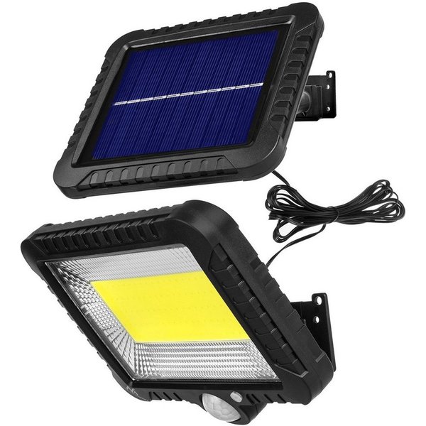 Maclean LED Solarleuchte MCE438, LED fest integriert, Tageslichtweiß, Solar LED Strahler mit Bewegungssensor