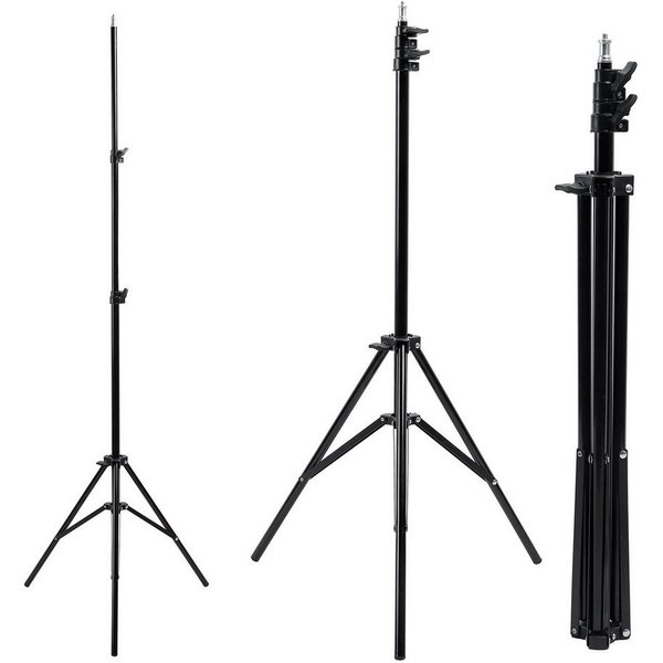 Maclean MC-163 Regulierbare Höhe 62-190 cm Beleuchtungsstativ Lampenstativ Stativbeine (Stativ für 12" Ringlicht Regulierbare Höhe)
