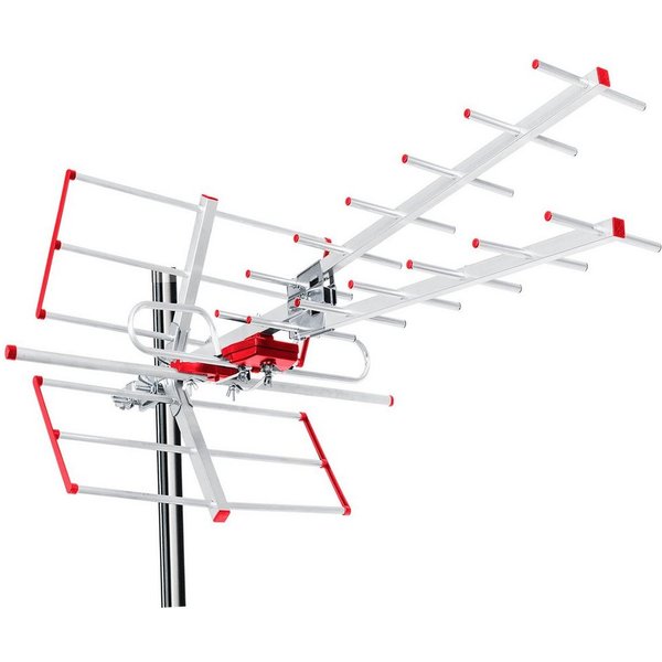 Maclean MCTV-855A Dachantenne (DVB-T, DVB-T2, für Außenbereich), Aktive TV Außenantenne