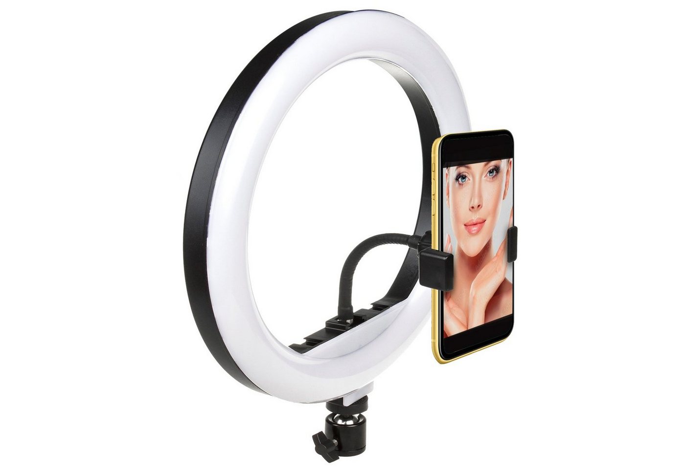 Maclean Ringlicht MCE610 12W LED Ringlicht mit Stativständer, Helligkeit [ 10 Stufen ] - Dimmbarkeit – Bild 2 von 5