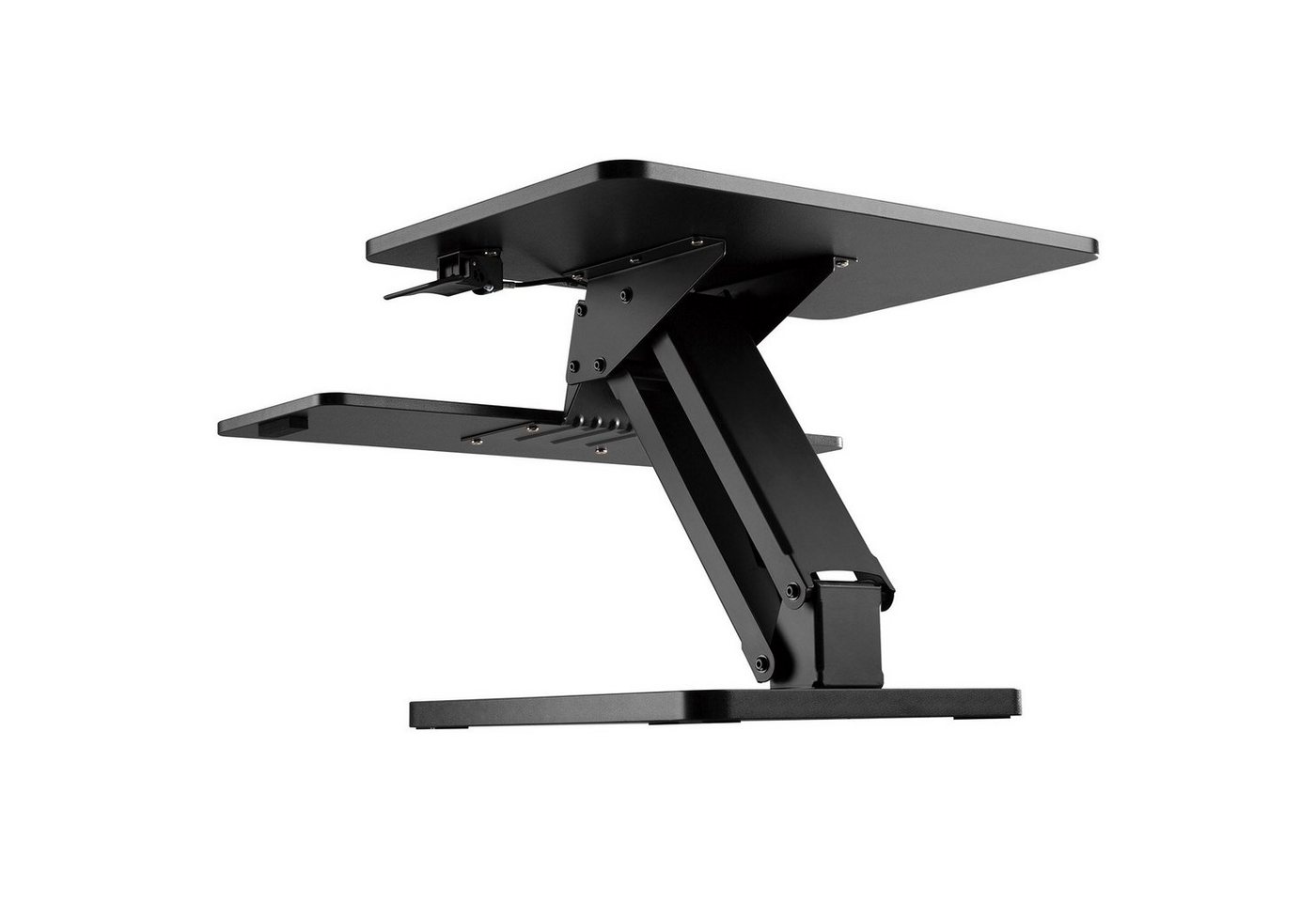 Maclean Schreibtischaufsatz MC-882, Höhenverstellbar [160 bis 445mm], mit 2 Etagen für Monitor, Laptop – Bild 4 von 5