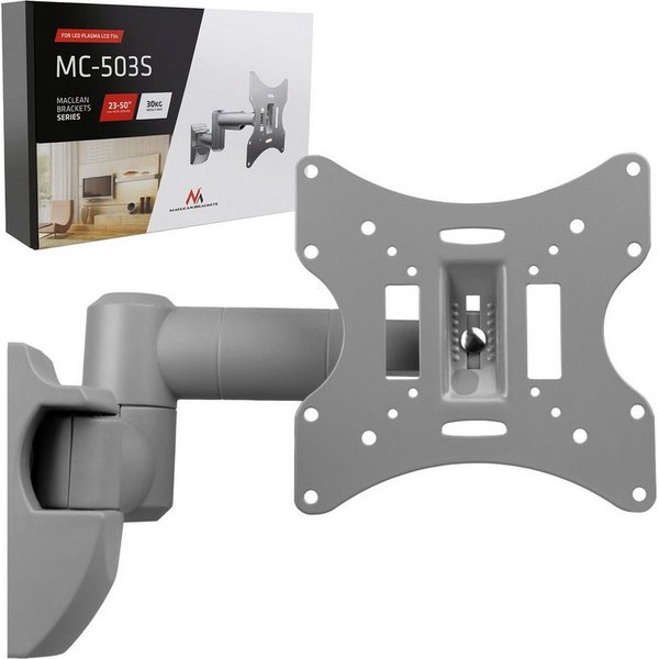 Maclean TV-Wandhalterung MC-503S, (bis 50 Zoll, Schwenkarm Wandhalterung 23" - 50" Zoll)