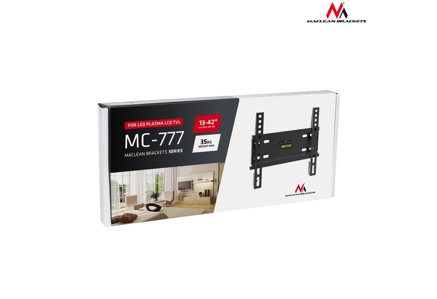 Maclean TV-Wandhalterung MC-777, (bis 50 Zoll, Max. 35 kg, 13" bis 50" Zoll) – Bild 3 von 5