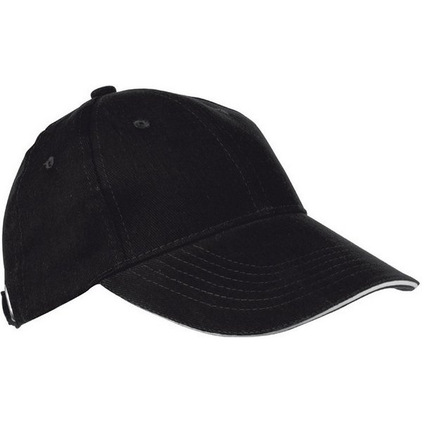 Macma Baseball Cap Baumwoll-Basecap 6 Panel heavy-brushed Cotton / Farbe: schwarz
