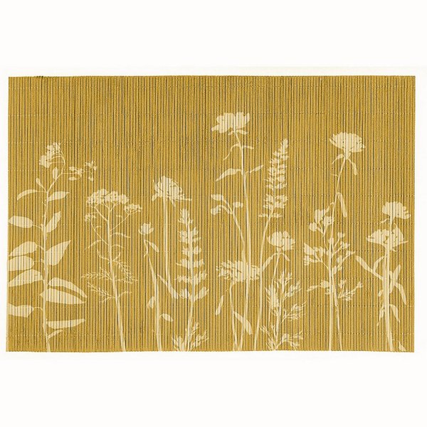 Macosa Home Platzset Tischset 4 STK. Bambus Senfgelb, Terracotta oder Mintfarben 45 cm, (rechteckig Platzdeckchen, Tisch-Unterlage Tischset), eckig Platzsets Ti