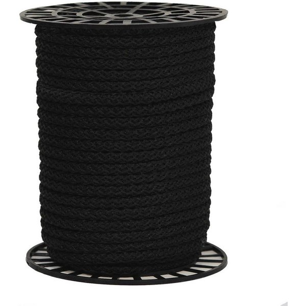 maDDma Seil 50m Polypropylen-Seil Ø 10mm auf Rolle Universalseil Kordel Schnur (1 Rolle), schwarz
