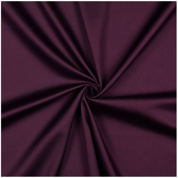 maDDma Stoff 0,5m Baumwollstoff mit Satinoptik ab 50x150cm unifarben, aubergine