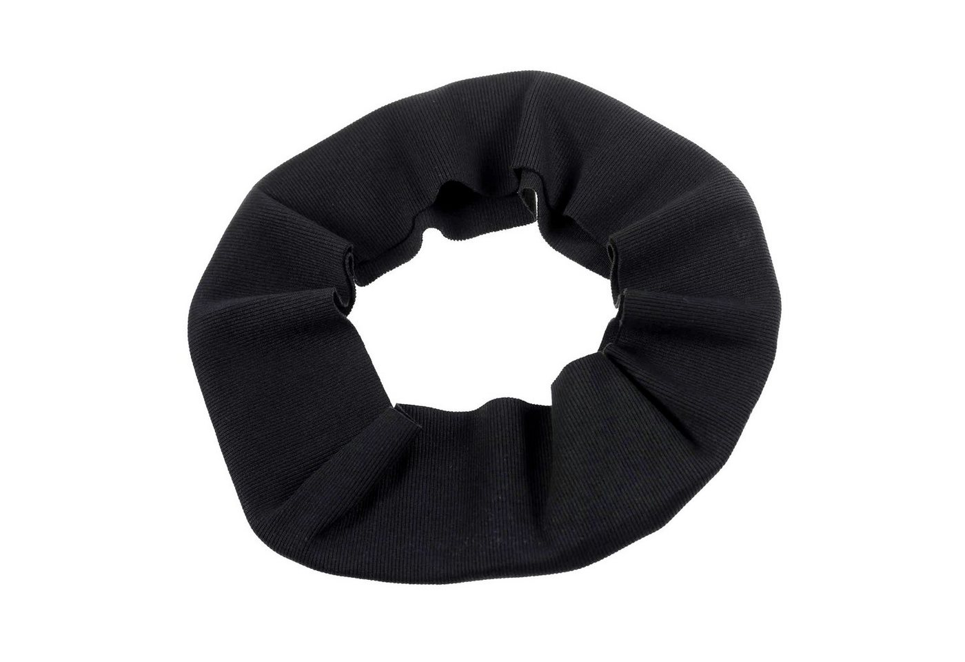 maDDma Stoff 16x80cm Strickbündchen elastisch, gerippt, schwarz – Bild 2 von 4