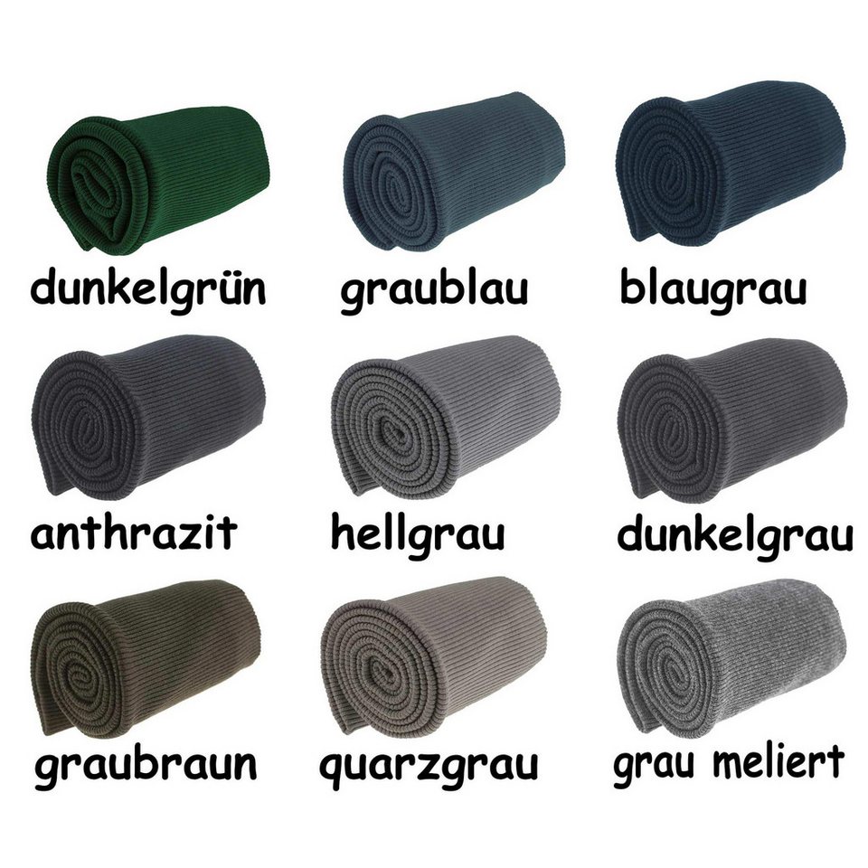 maDDma Stoff 16x80cm Strickbündchen elastisch gerippt, rehbraun – Bild 2 von 4