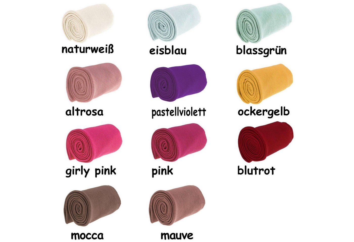 maDDma Stoff 16x80cm Strickbündchen elastisch gerippt, rehbraun – Bild 3 von 4